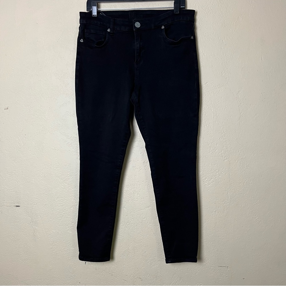 KUT From The Kloth Donna High Rise Ankle Skinny Womens Jeans 12 Stretch Black